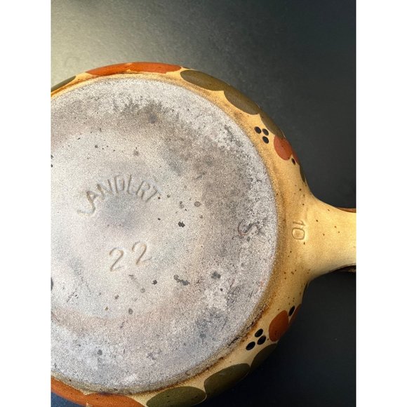 Vintage Landert 22 Swiss Made Floral Print Fondue Pot - Picture 5 of 10